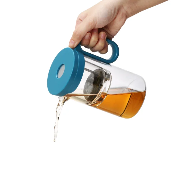 Théière magnétique en verre - 500ml - Turquoise – Image 3