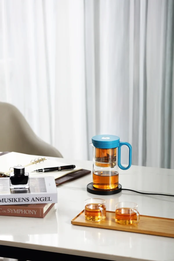 Théière magnétique en verre - 500ml - Turquoise – Image 5